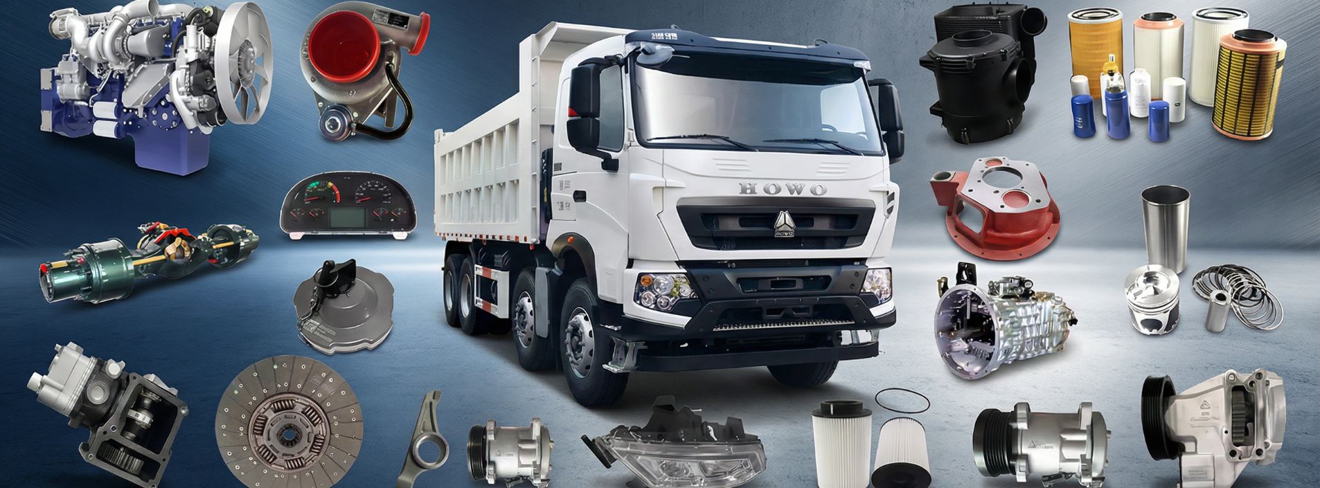 SINOTRUK HOWO Truck Parts Banner.