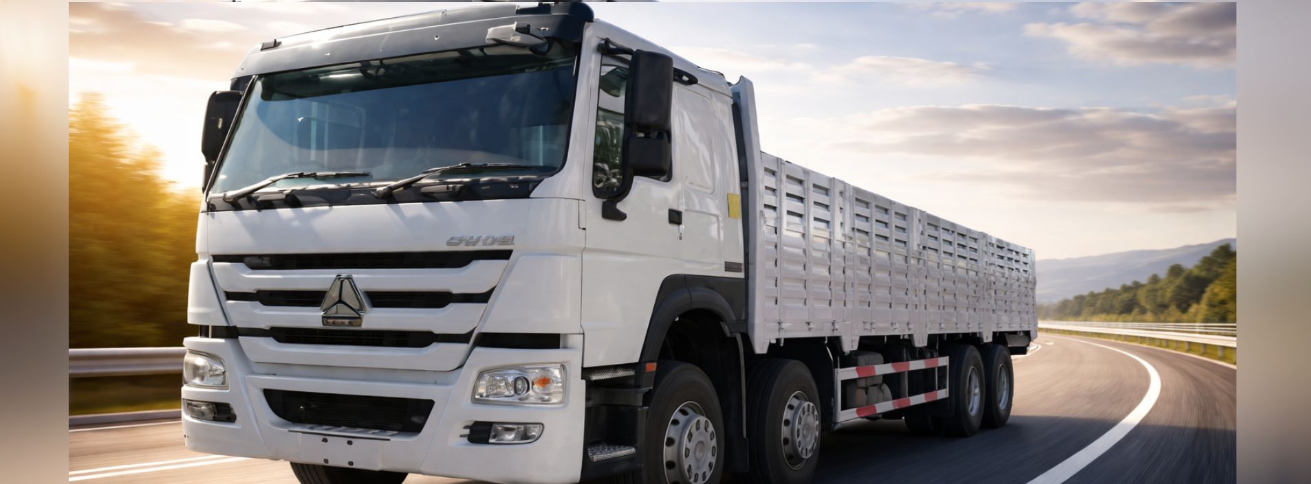 Heavy Duty HOWO Cargo Truck Banner.