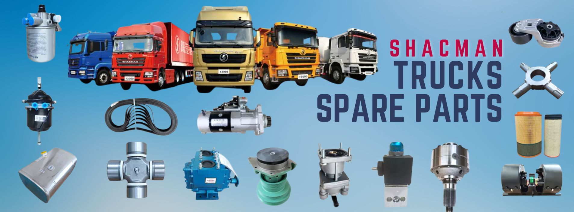 Shacman trucks spare parts banner,