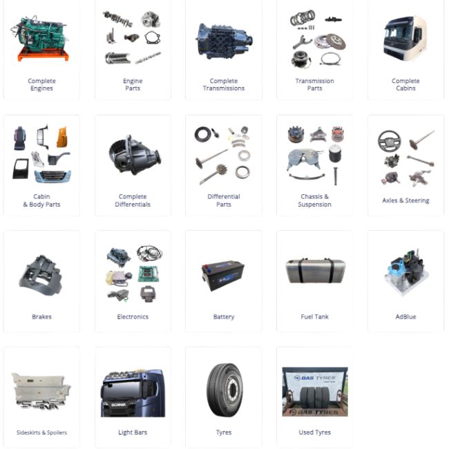 DAF European truck parts.