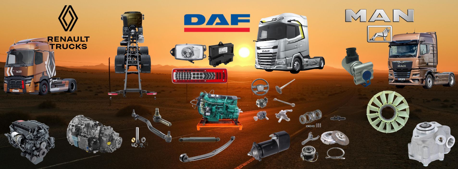 European Truck Parts Banner.