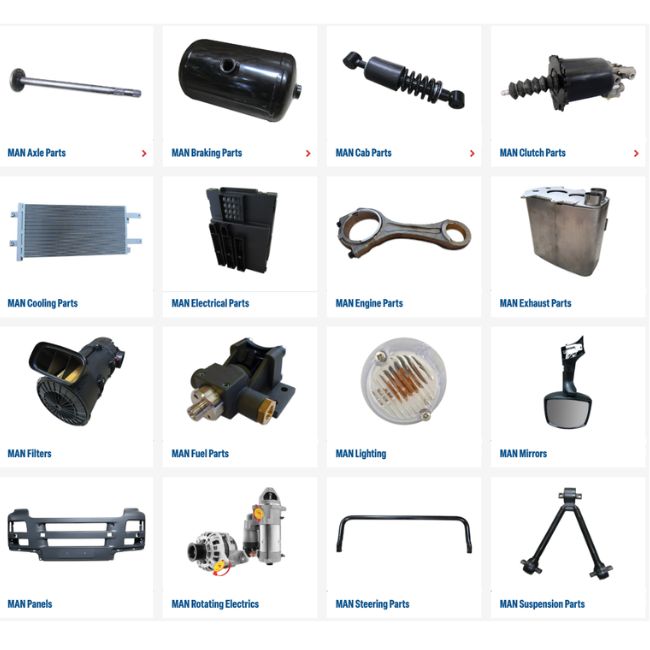 MAN European truck parts.